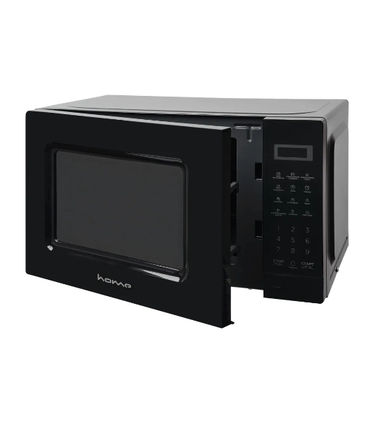 Микроволновая печь HOME HDM207BB черный, 20 л, 700 Вт, переключатели - кнопки, поворотный механизм