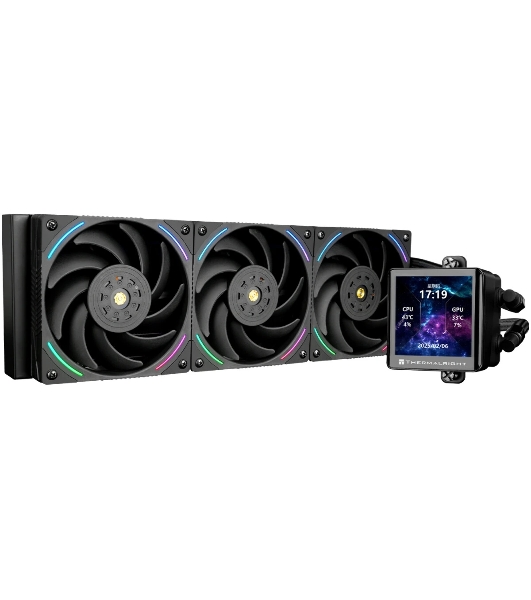 Система жидкостного охлаждения Thermalright Frozen Vision 360 V2 ARGb Soc-AM5/AM4/1200/1700/1851 черный 4-pin 28dB Al LCD Ret (F-VISION-360-BL-ARGb-V2)