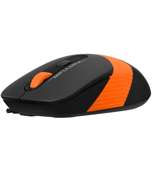 Мышь проводная A4Tech Fstyler FM10S черный/оранжевый, 1600 dpi, USB, кнопки - 4