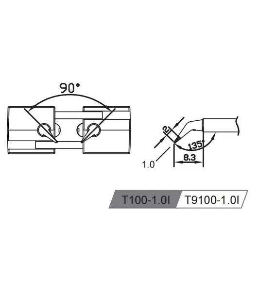 Жало со встроенным нагревателем Atten T100-1.0I