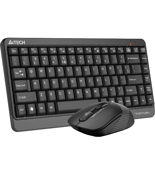 Комплект клавиатура+мышь A4Tech FStyler FG1110 беспроводной, USB, 2000 DPI, чёрный/серый