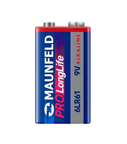 Батарейки Maunfeld PRO Long Life Alkaline 9V(6LR61) MB9-BL1, блистер 1 шт.