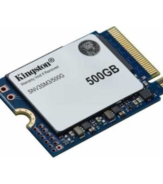 Накопитель SSD Kingston NV3, 500Gb, M.2(22x30мм), NVMe, PCIe 4.0 x4, 3D TLC, R/W 5000/3000Mb/s, TbW 160, DWPD 0.2 (60 мес)