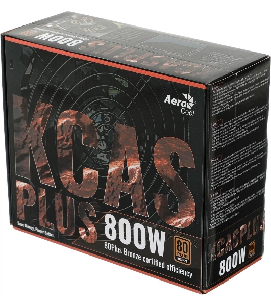 Блок питания Aerocool/Formula KCAS-800W, 800Вт, PLUS 80 PLUS Bronze, 120мм, черный