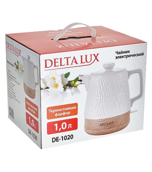 Чайник электрический DELTA LUX DE-1020 белый