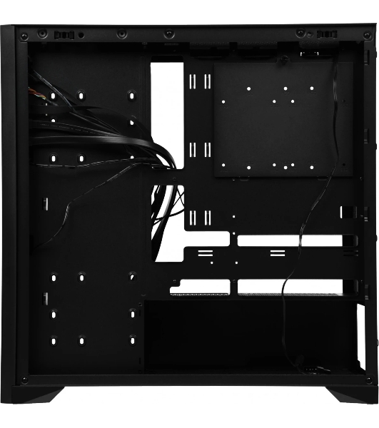 Корпус Formula V Line TimberLine T0 Black, ATX, wood+plastic front, TYPE-C*1, USB3.0*2, FRONT 3x120мм FRGB, REAR 1x120мм FRGB