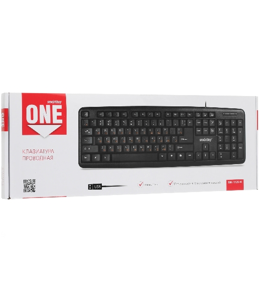 Клавиатура проводная Smartbuy ONE 112 USB черная SBK-112U-K