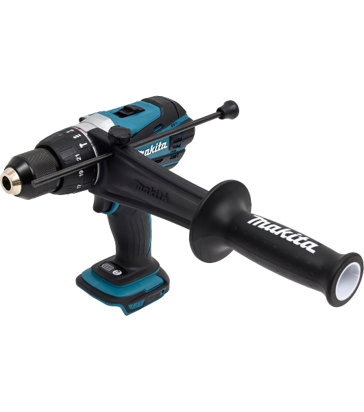 Дрель-шуруповерт Makita DHP458Z, 18 В, 0 Ач, 91 Нм, щеточный, ударный
