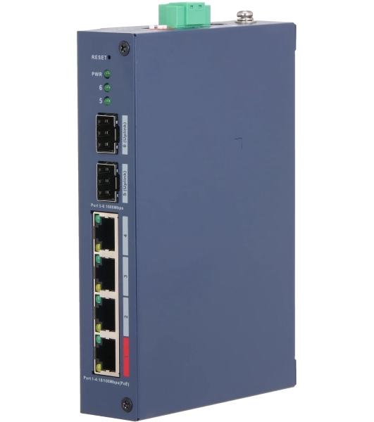 Коммутатор Dahua DH-CHS4206-4ET-90, 2×1 Гбит/с, управляемый