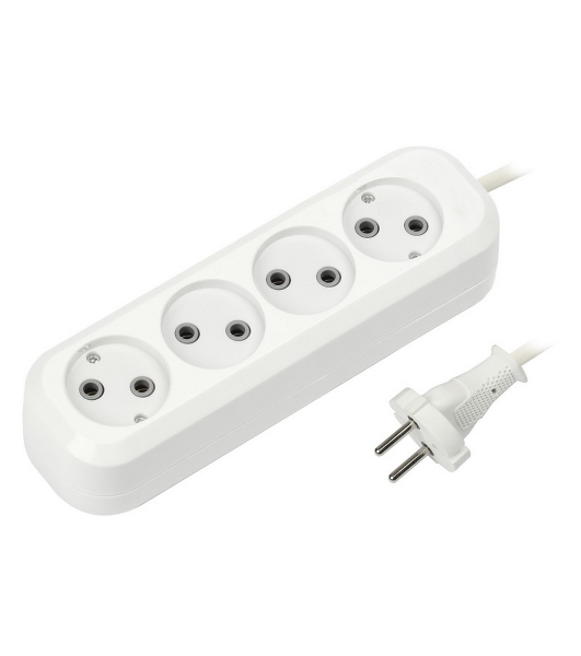Удлинитель Smartbuy (SBE-10-4-02-N) 4 гнз х 2,0 м (10А/2.2 кВт, ПВС 2х1.0)