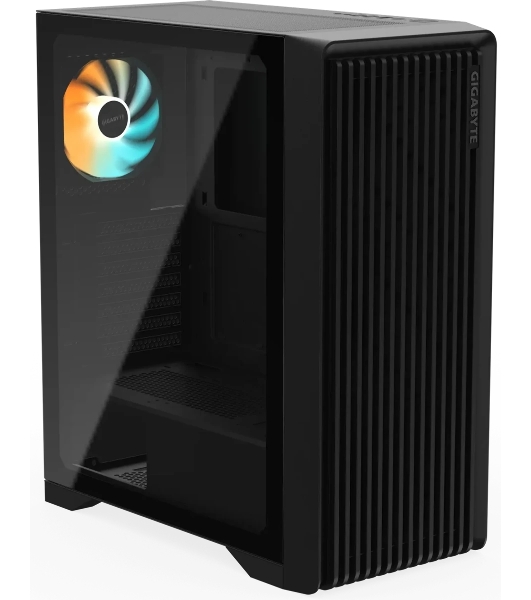 Корпус Gigabyte C103G Glass Black, Midi-Tower, чёрный, закалённое стекло, ARGB подсветка, 1 x 120 мм (в комплекте)