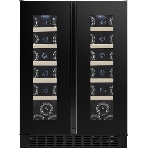 Винный шкаф Temptech OX2DX60DRB черный, 116 л, 2 отсека, 38 бут., класс G, фото 1