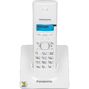 Телефон беспроводной (DECT) Panasonic KX-TG1711RUW (белый) АОН, Caller ID,12 мелодий звонка,подсветка дисплея,поиск трубки