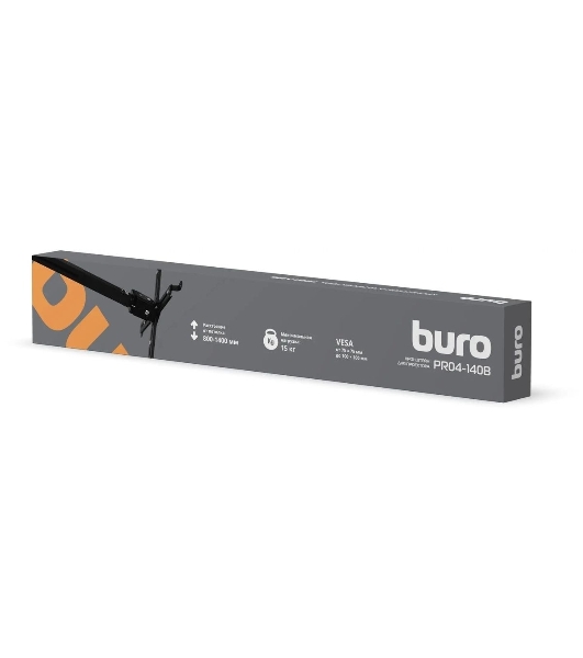 Кронштейн для проектора Buro PR04-140B черный макс.15кг потолочный поворот и наклон