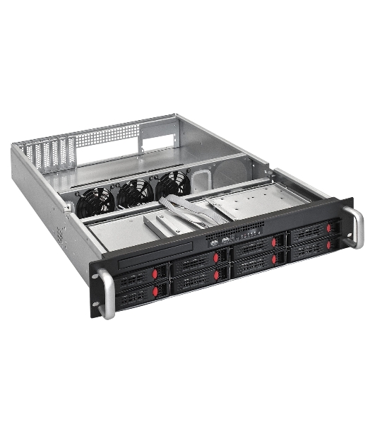 Серверный корпус Exegate EX281290RUS Pro 2U550-HS08 RM 19', высота 2U, глубина 550, БП 1U-600ADS, 8xHotSwap, USB