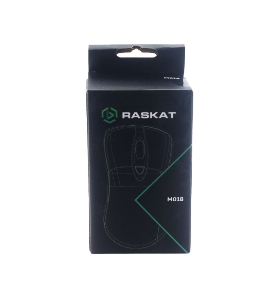Мышь проводная Raskat M018 черный, 3200 dpi, USB, кнопки - 6