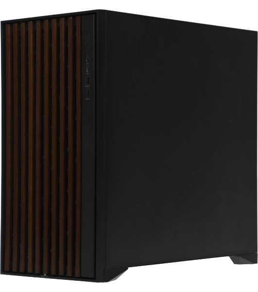 Корпус Formula V Line TimberLine T0 Black, ATX, wood+plastic front, TYPE-C*1, USB3.0*2, FRONT 3x120мм FRGB, REAR 1x120мм FRGB