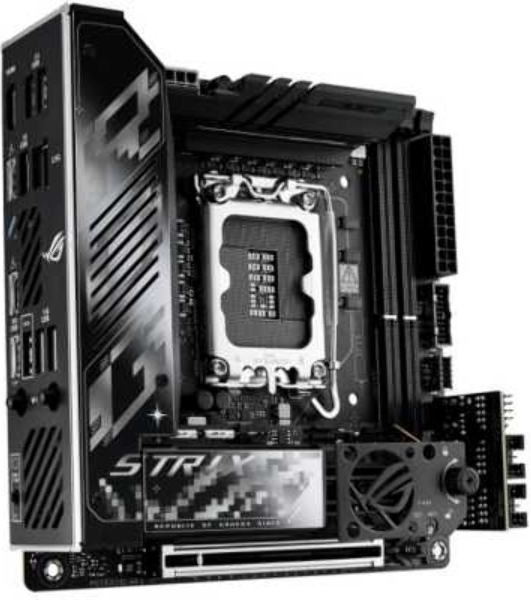 Материнская плата ASUS ROG STRIX Z890-I GAMING WIFI, LGA 1851, Intel Z890, 2xDDR5, 2xSATA, 2xM.2, 1xPCIe 5.0 x16, 1xHDMI, 2xUSB-C Thunderbolt 4, 1xUSB-C 20Gbps, 3xUSB-A 10Gbps, 1xUSB-A 5Gbps, 2xUSB-A 2.0, 1x 2.5Gb LAN, Mini-ITX