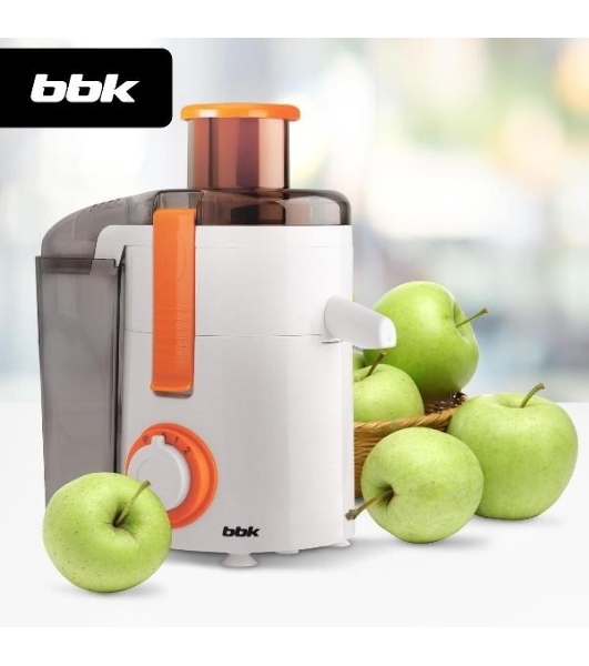 Соковыжималка BBK JC060-H20 белый/оранжевый, центробежная, 550 Вт, 1000 мл, механическое