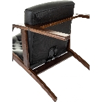 Кресло офисное Бюрократ T-9928WALNUT-CF черный, кожа, на ножках, дерево, фото11