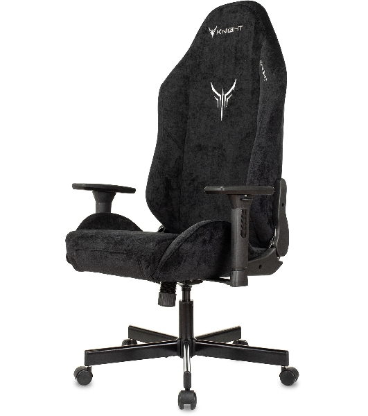 Кресло игровое Бюрократ Knight N1 Fabric черный Light-20, с подголов. крестовина металл