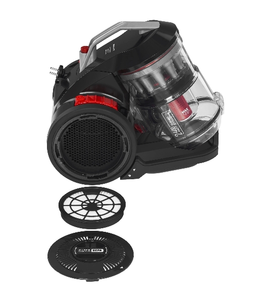 Пылесос Centek CT-2523 черный/красный, 420/2400 Вт, уборка сухая, пылесборник контейнер 3.5 л