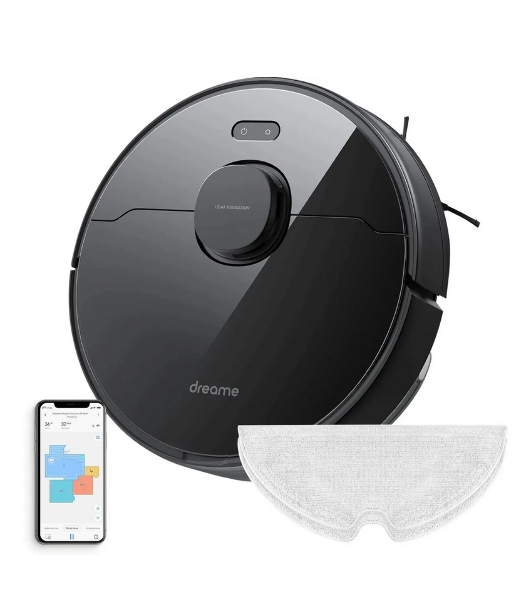 Робот-пылесос Dreame RLD33GA Vacuum and Mop D9 Max черный, 42 Вт, 5200 мА·ч Li-Ion, уборка сухая/влажная, пылесборник контейнер 0.57