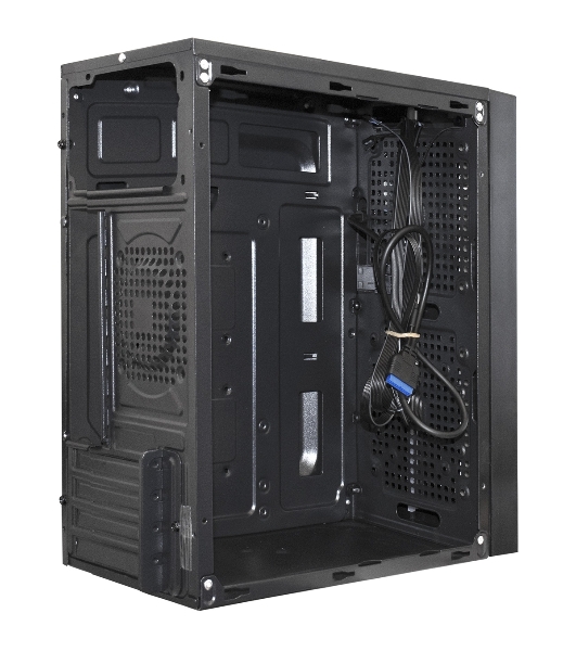 Компьютерный корпус Minitower ExeGate mEVO-9302-NPX450 (mATX, БП 450NPX с вент. 12см, 2хUSB+1хUSB 3.0, HD аудио, черный, с RGb подсветкой)