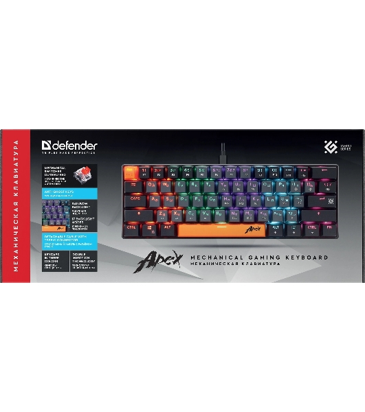 Клавиатура проводная Defender USB APEX GK-002 RU