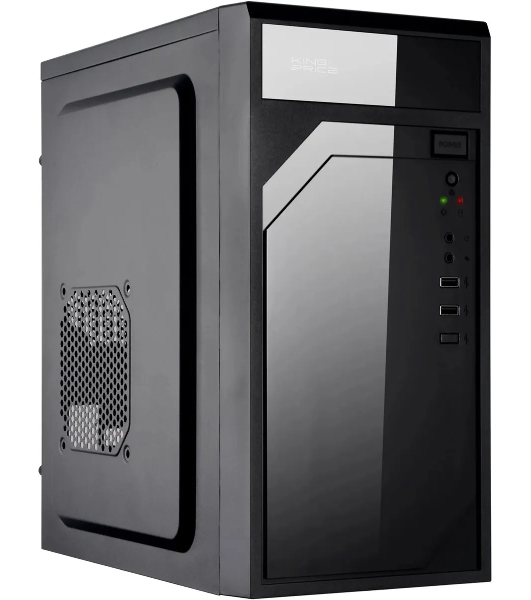Компьютерный корпус KingPrice KPCC-MN208 черный без БП mATX 1x80мм 2x120мм 2xUSB 2.0 audio