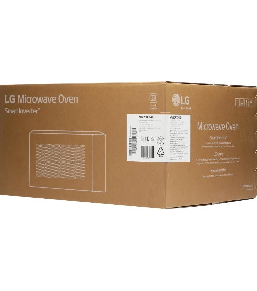 Микроволновая печь LG MW25R35GIS черный, 25 л, 1000 Вт, переключатели - сенсор