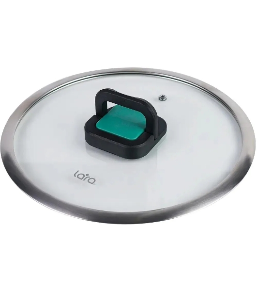 Кастрюля LARA LR02-245 Изумруд 6,4 л, нержавеющая сталь, с крышкой