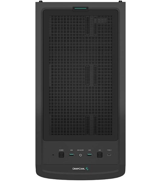 Компьютерный корпус Deepcool CK560 без БП, боковое окно (закаленное стекло), 3xARGB LED 120мм вентилятора спереди и 1x140мм вентилятор сзади, черный, ATX