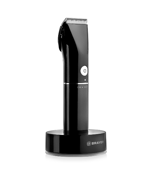 Машинка для стрижки BRAYER BR3400, LED-дисплей, 4 насад, турбо, титан. покр, регу. высоты лезвий