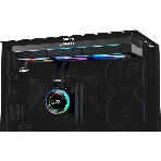 Система жидкостного охлаждения Lian Li HydroShift II LCD-C 360CL Black, 360 мм, 3x120 мм, 200-2600 об/мин, 31 дБ, 4-pin PWM, ЖК-дисплей, ARGB, черный, фото2