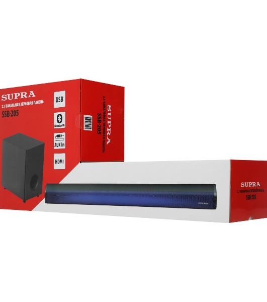 Саундбар SUPRA SSB-205 2.1 40Вт+60Вт черный