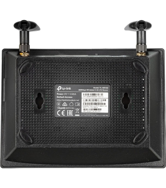 Роутер беспроводной TP-Link TL-MR100 N300 10/100BASE-TX/4G(3G) cat.4 черный