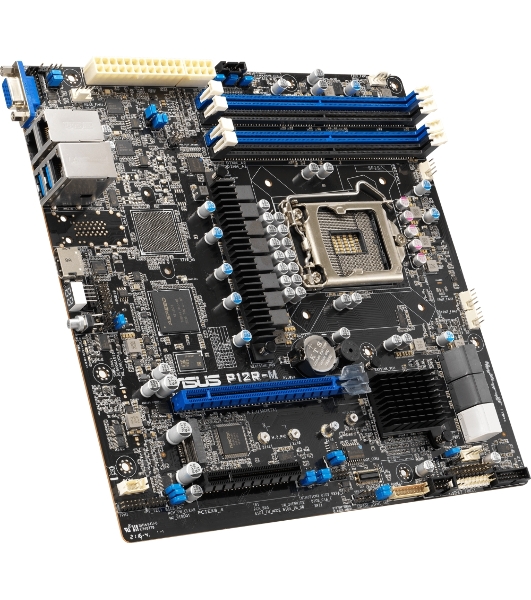Материнская плата серверная ASUS P12R-E, LGA1200, Intel C256, 4xDDR4 (ECC), 8xSATA, 2xM.2, 1xPCIe 4.0 x16, 3xPCIe 4.0 x8, 1xVGA, 1xHDMI, 2x1Gb LAN, 2xUSB-A 10Gbps, 2xUSB-A 5Gbps, ATX