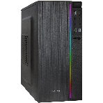 Компьютерный корпус Minitower ExeGate mEVO-9302-NPX450 (mATX, БП 450NPX с вент. 12см, 2хUSB+1хUSB 3.0, HD аудио, черный, с RGb подсветкой), фото 1