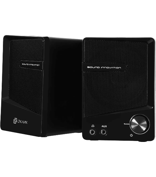 Акустическая система Oklick OK-126 2.0 черный 6Вт
