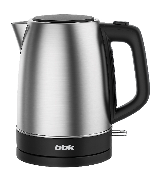 Электрочайник BBK EK1764S черный/серебристый, 1.7 л, 2200 Вт, скрытый нагревательный элемент