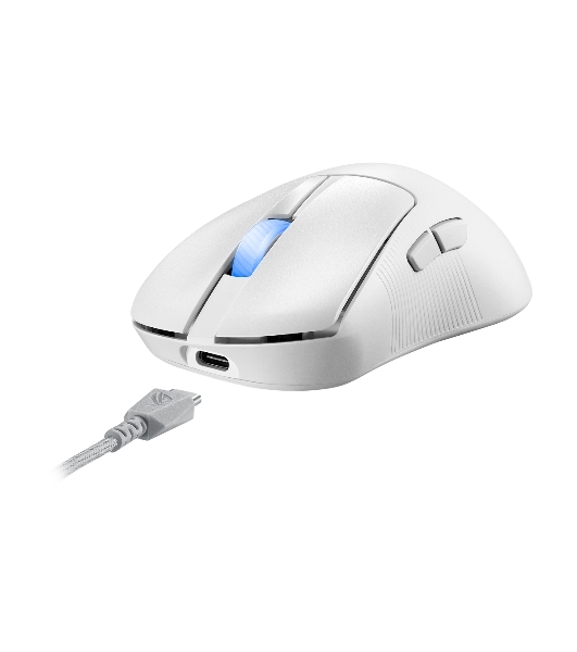 Мышь беспроводная/проводная ASUS ROG Keris II Ace белый, 42000 dpi, радиоканал, Bluetooth, USB, кнопки - 6