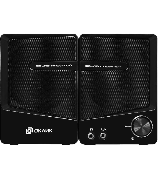 Акустическая система Oklick OK-126 2.0 черный 6Вт