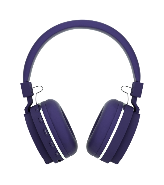 Беспроводные наушники MORE CHOICE HW15 фиолетовый, накладные, Bluetooth, до 6 ч