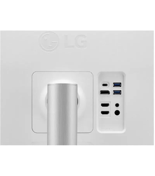 Монитор 27' LG UltraFine 27UP850K-W IPS 3840x2160, 60 Гц, 5 мс, 16:9, 400 кд/м², 2xHDMI 2.0, DP 1.4, USB-C, USB Hub (2x USB 3.0), 3.5 Jack, FreeSync, черный/серебристый