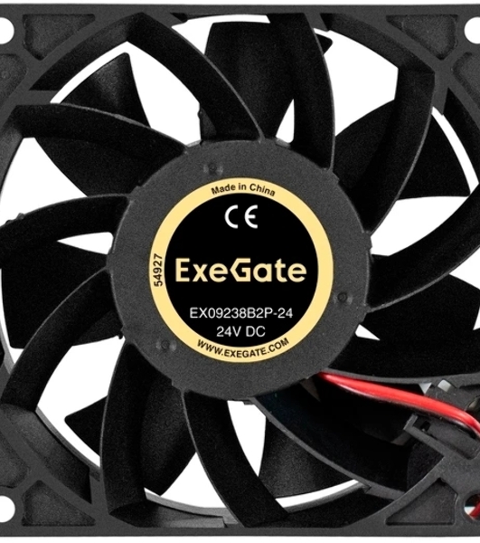 Вентилятор корпусной ExeGate EX09238B2P-24, 92 мм, 5000 об/мин, 56 дБ, 2-pin, без подсветки