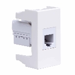 Розетка телефонная DKC Viva 45018 1-м 1 мод, RJ12, 6P6C, белый, фото 1