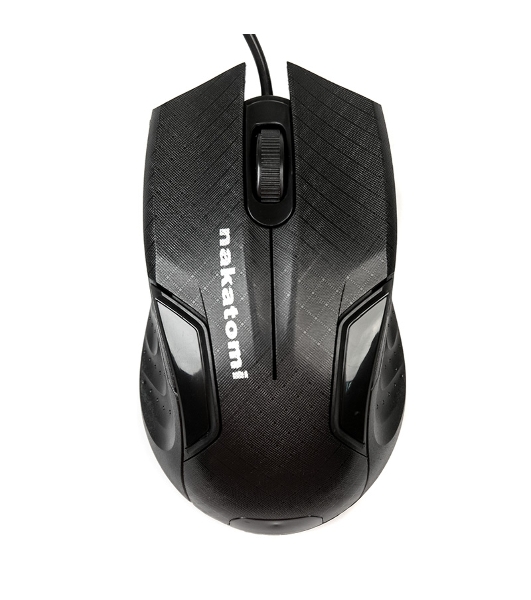 Мышь проводная Nakatomi MON-06U черный, 800 dpi, USB, кнопки - 3