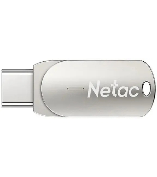 Флешка USB Netac U785C (NT03U785C-064G-32PN), 64Gb, USB 3.0/TypeC, R/W 110/45, серебристый