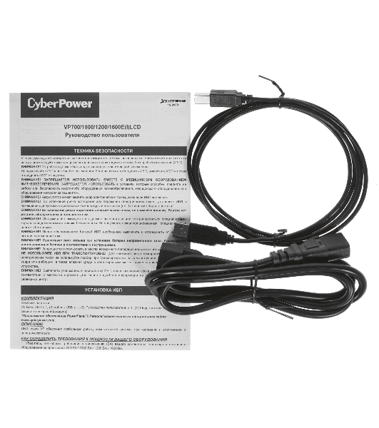 Источник бесперебойного питания CyberPower VP700EILCD/700 ВА/390 Вт/USB/RS-232/RJ-11/RJ-45/6 x IEC 320 C13 (компьютерная)